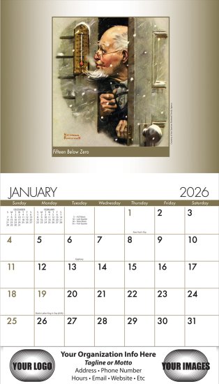 (image for) Norman Rockwell American Illustrator 13 Month Stapled Version- # 2001