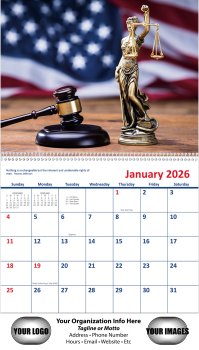 (image for) America! 13 Month Wall Stapled Version- # 2401