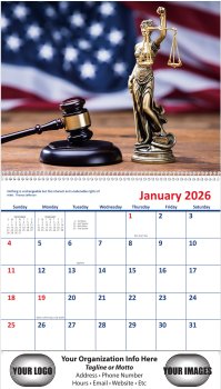 (image for) America! 13 Month Wall Spiral Bound- # 240