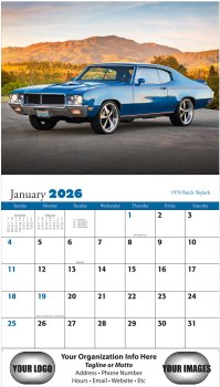 (image for) Muscle Cars 13 Month Wall - Stapled - # 2701