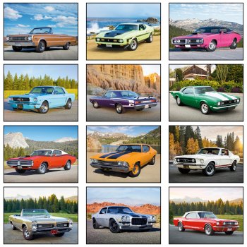(image for) Muscle Cars 13 Month Wall - Stapled - # 2701