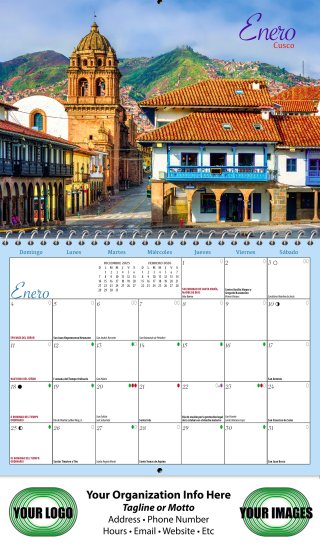 (image for) Patrimonio_Latino-Catholic-Spanish Calendar - Spiral #BD26  New This Year! 