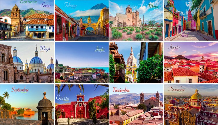 (image for) Patrimonio_Latino-Catholic-Spanish Calendar - Spiral #BD26  New This Year! 