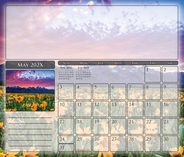 (image for) Note Paper Calendar Mouse Pads 12 Sheet - 7.25x8.5 - MPL012 NEW LOWER PRICE!! 