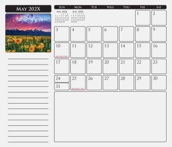 (image for) Note Paper Calendar Mouse Pads 12 Sheet - 7.25x8.5 - MPL012 NEW LOWER PRICE!! 