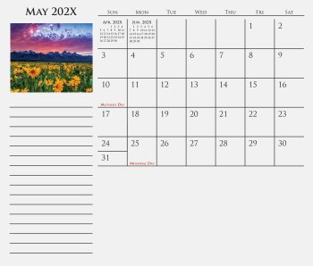 (image for) Note Paper Calendar Mouse Pads 12 Sheet - 7.25x8.5 - MPL012 NEW LOWER PRICE!! 