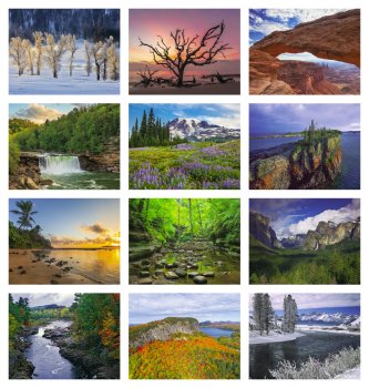 (image for) Scenic America 13-Mo Full-Size Spiral Wall Calendar- # 400