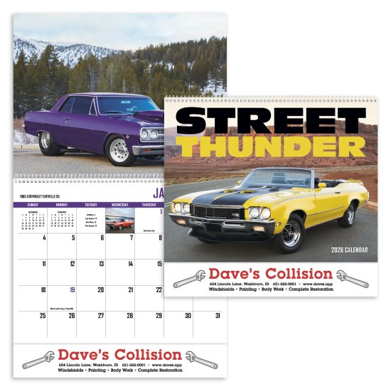 (image for) Street Thunder 13-Month Full-Size Spiral Wall Calendar #401