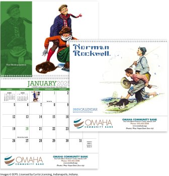 (image for) Norman Rockwell 13-month Full-Size Spiral Wall Calendar- #402H