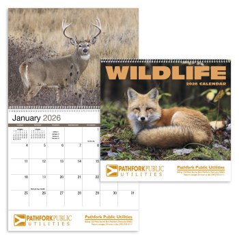 (image for) Wildlife 13-Month Full-Size Spiral Wall Calendar- #403