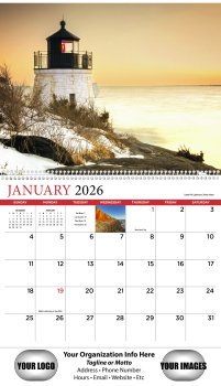 (image for) New England 13-Month Full-Size Spiral Wall Calendar- #412