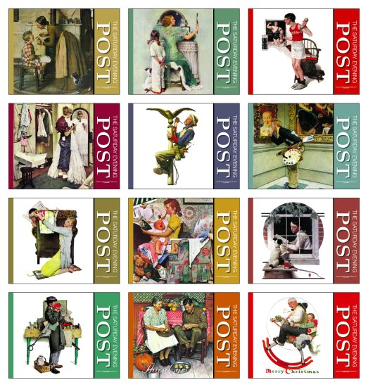 (image for) Saturday Evening Post 13-Month Full Size Spiral Wall Calendar- #419