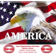 (image for) America - Patriotic-13-Month Full-Size Spiral Wall Calendar #457
