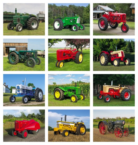 (image for) Legendary Tractors 13-Month Full-Size Spiral Wall Calendar #471