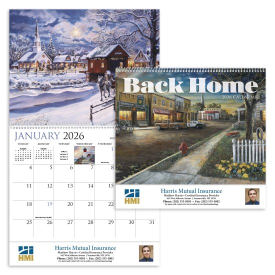 (image for) Back Home 13 Month Full Size Wall Calendar #491