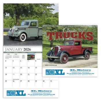 (image for) Classic Trucks 13 Month Full Size Spiral Wall Calendar #494