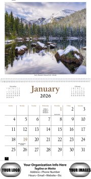 (image for) Twelve (12) Pocket- Scenic America Wall Calendar- # 504