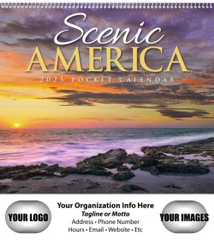 (image for) Twelve (12) Pocket- Scenic America Wall Calendar- # 504
