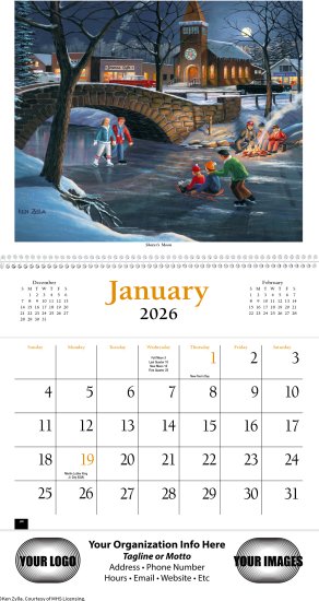 (image for) Twelve (12) Pocket- America Remembered Wall Calendar- # 506