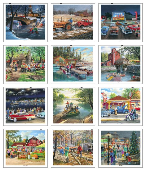 (image for) Twelve (12) Pocket- America Remembered Wall Calendar- # 506