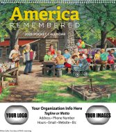 (image for) Twelve (12) Pocket- America Remembered Wall Calendar- # 506