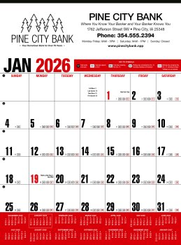 (image for) Yearly Record® 12 Sheet - Red/Black #642