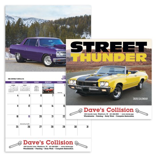 (image for) Street Thunder 13-Month Full-Size Wall Calendar #801