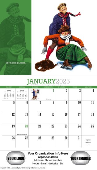 (image for) Norman Rockwell 13-month Full-Size Wall Calendar- #802H