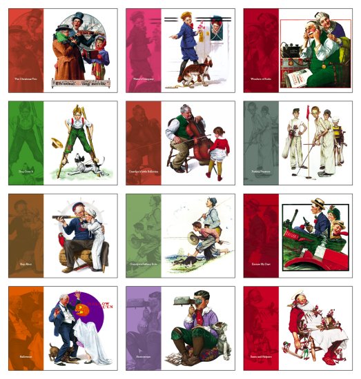 (image for) Norman Rockwell 13-month Full-Size Wall Calendar- #802H