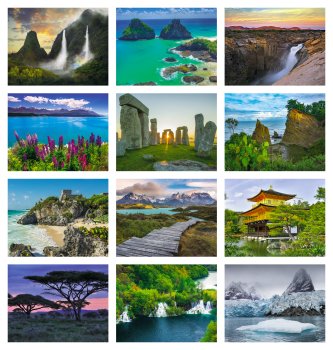(image for) Destination Dreams 13-Month Full-Size Wall Calendar- #804