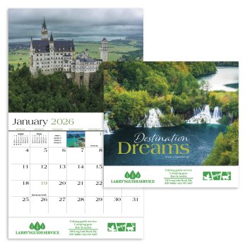 (image for) Destination Dreams 13-Month Full-Size Wall Calendar- #804