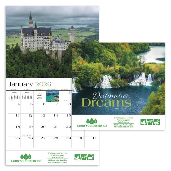 (image for) Destination Dreams 13-Month Full-Size Wall Calendar- #804