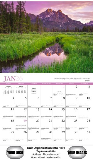 (image for) Reflections 13-Month Full-Size Wall Calendar Stapled-#806