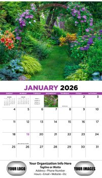 (image for) Gardens 13-Month Full-Size Wall Calendar- # 808
