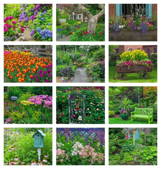 (image for) Gardens 13-Month Full-Size Wall Calendar- # 808
