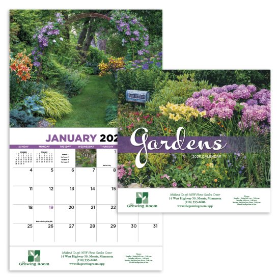 (image for) Gardens 13-Month Full-Size Wall Calendar- # 808