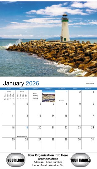 (image for) California- 13-Month Full-Size Wall Calendar #811