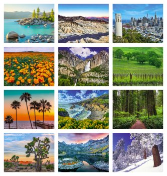 (image for) California- 13-Month Full-Size Wall Calendar #811