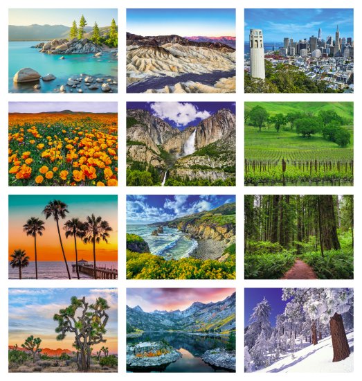 (image for) California- 13-Month Full-Size Wall Calendar #811