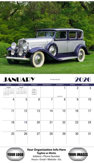 (image for) Automotive Classics 13-Month Full Size Wall Calendar-#820H
