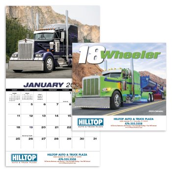 (image for) 18-Wheeler-13-Month Full-Size Wall Calendar #823