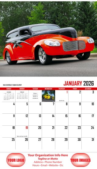 (image for) Street Rod Fever 13-Month Full-Size Wall Calendar- #824