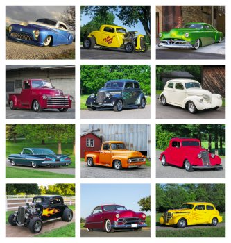 (image for) Street Rod Fever 13-Month Full-Size Wall Calendar- #824