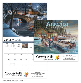 (image for) America Remembered 13-Month Full-Size Stapled Wall Calendar- #829 (92029)