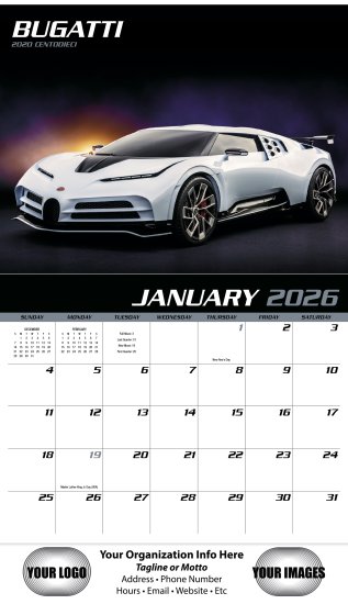 (image for) Fast Trax-13 Month Full Size Wall Calendar- #830