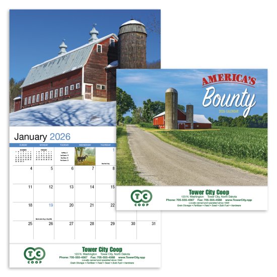 (image for) America's Bounty-13-Month Full-Size Wall Calendar #831
