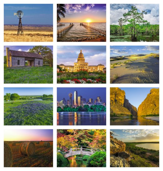 (image for) Texas 13-Month Full-Size Wall Calendar #836