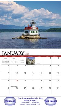 (image for) New York State 13-Month Full-Size Wall Calendar- #838