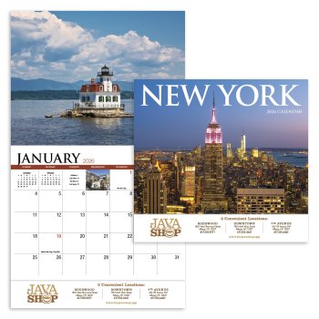 (image for) New York State 13-Month Full-Size Wall Calendar- #838