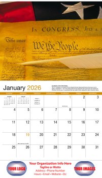 (image for) American History 13-Month Full-Size Wall Calendar- #839